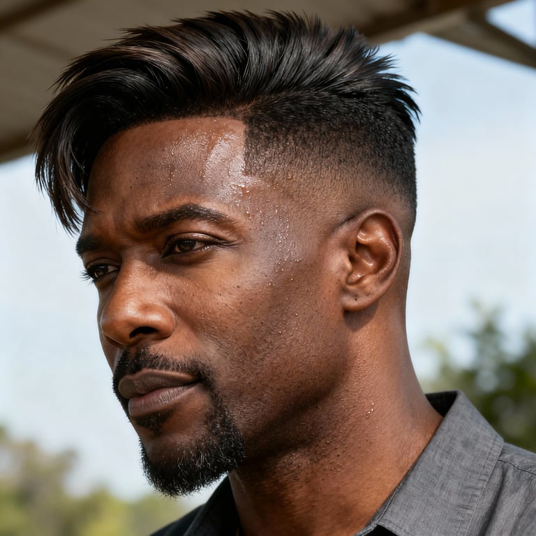 feathered haircut on straight hair, low version.