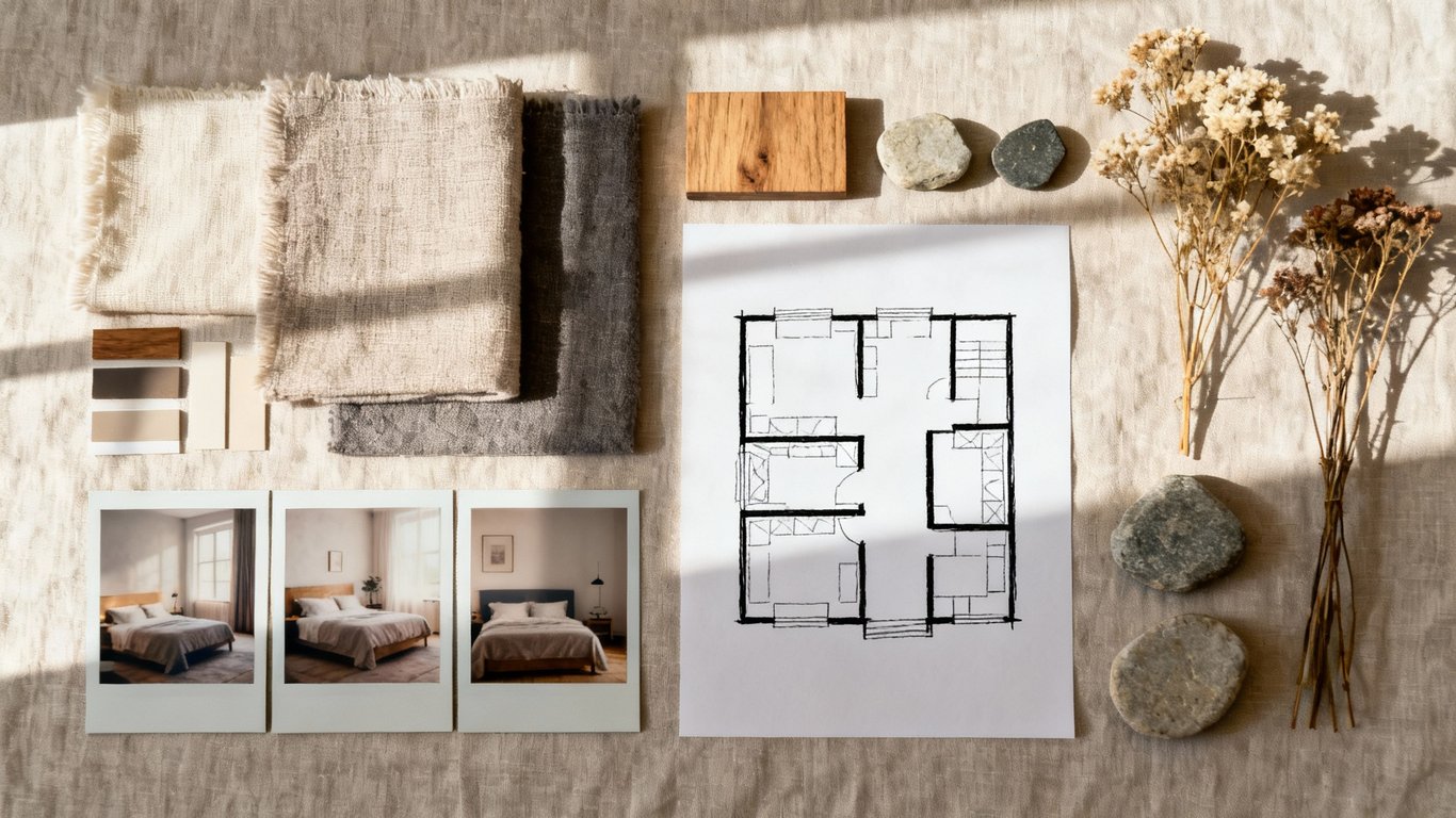 From mood board to plan - Feature illustration