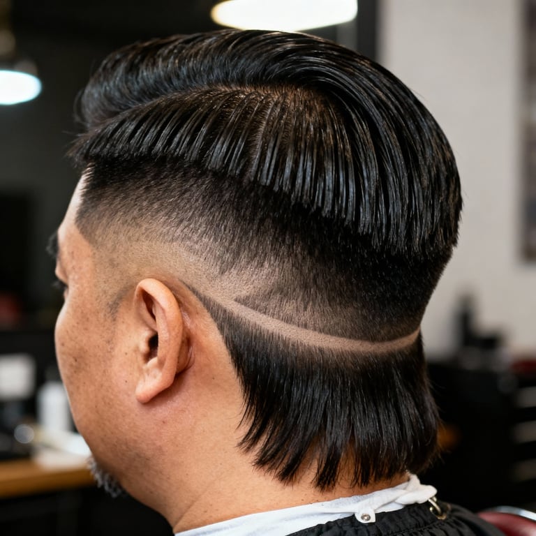 Low Burst Fade Mullet
