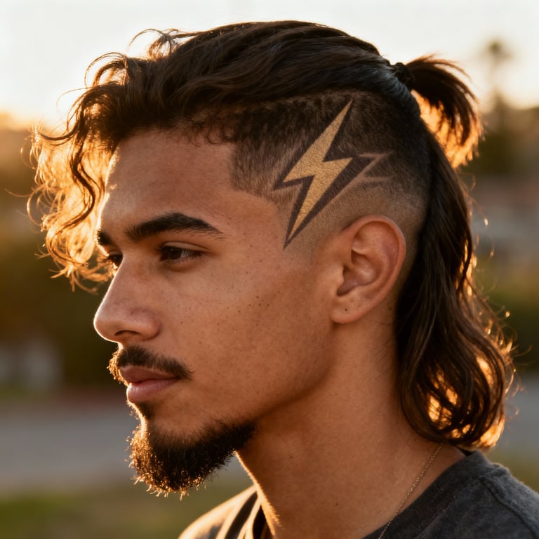 Burst Fade Mullet Long Hair