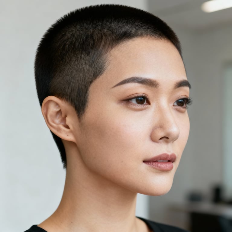 pixie sticks on straight hair, low version.