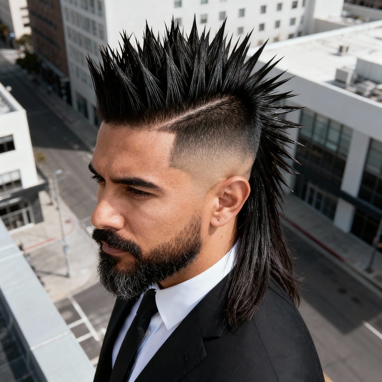 Burst Fade Mullet Long Hair