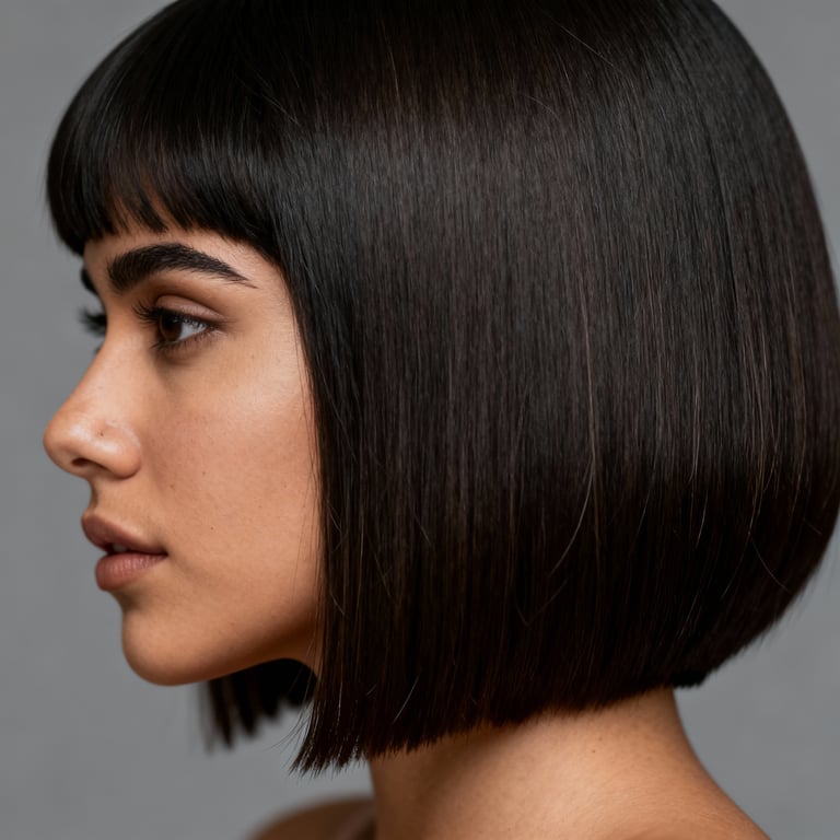 mid taper on straight hair, mid version.