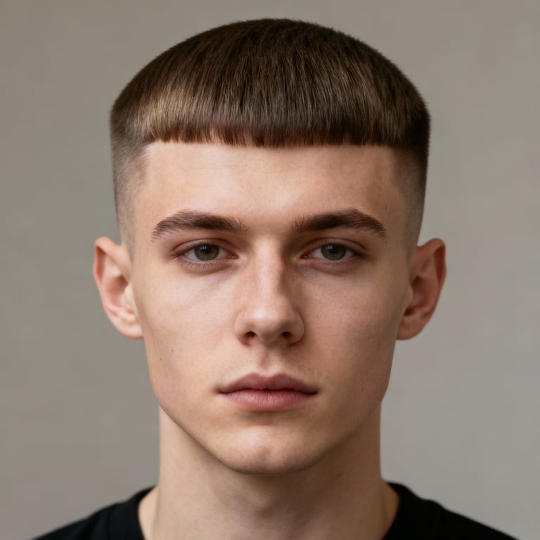 taper on straight hair, low version.