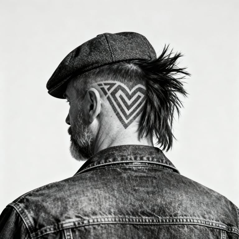 High Burst Fade Mullet