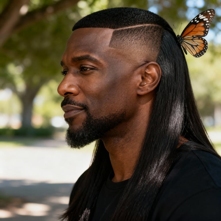 butterfly haircut for long hair on straight hair, low version.