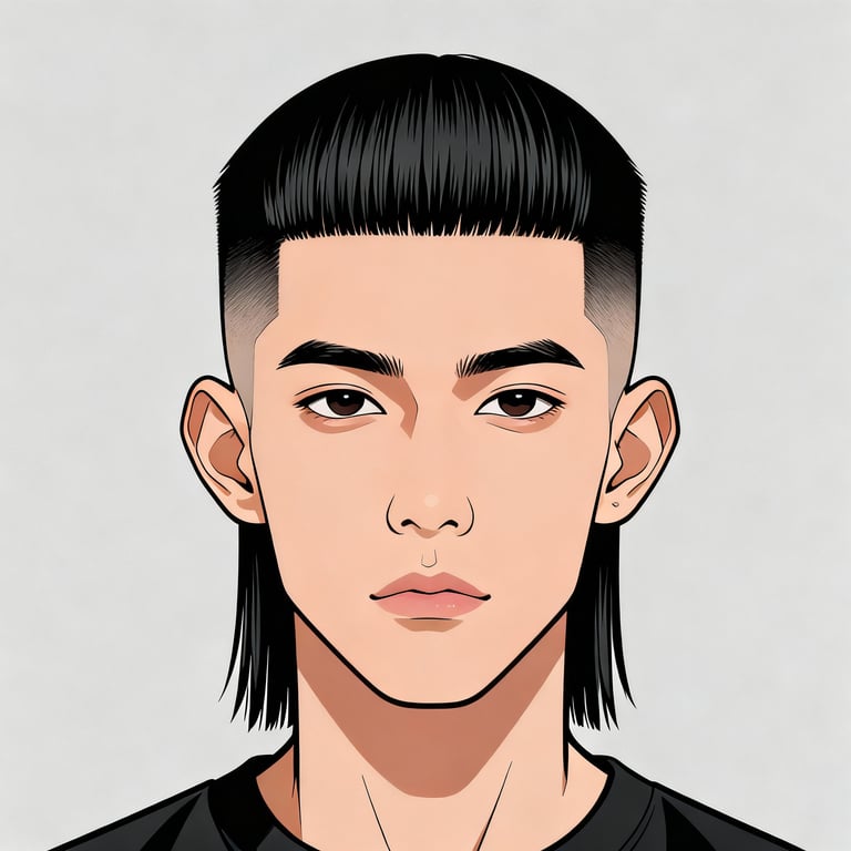 Skin Burst Fade Mullet