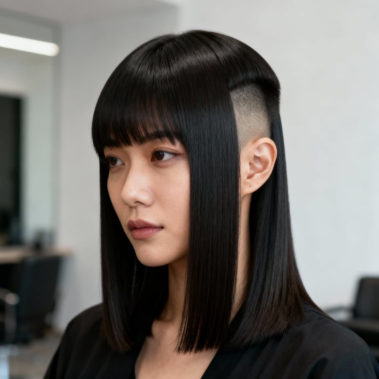 burst fade straight hair on straight hair, low version.