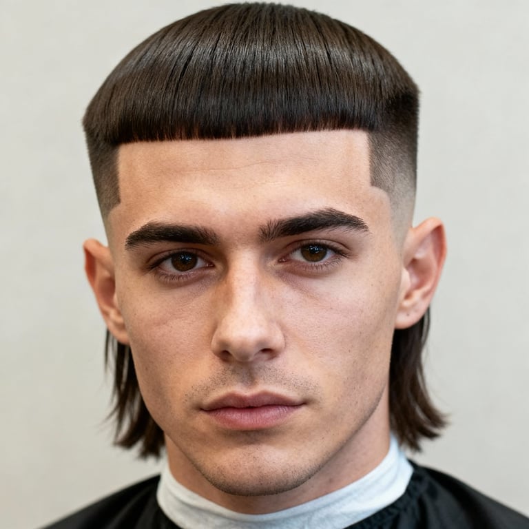 Skin Burst Fade Mullet