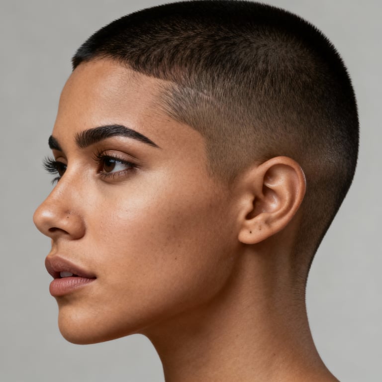 modern high and tight haircut on straight hair, high version.