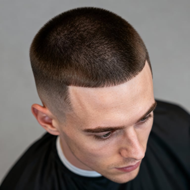 jellyfish haircut on straight hair, low version.