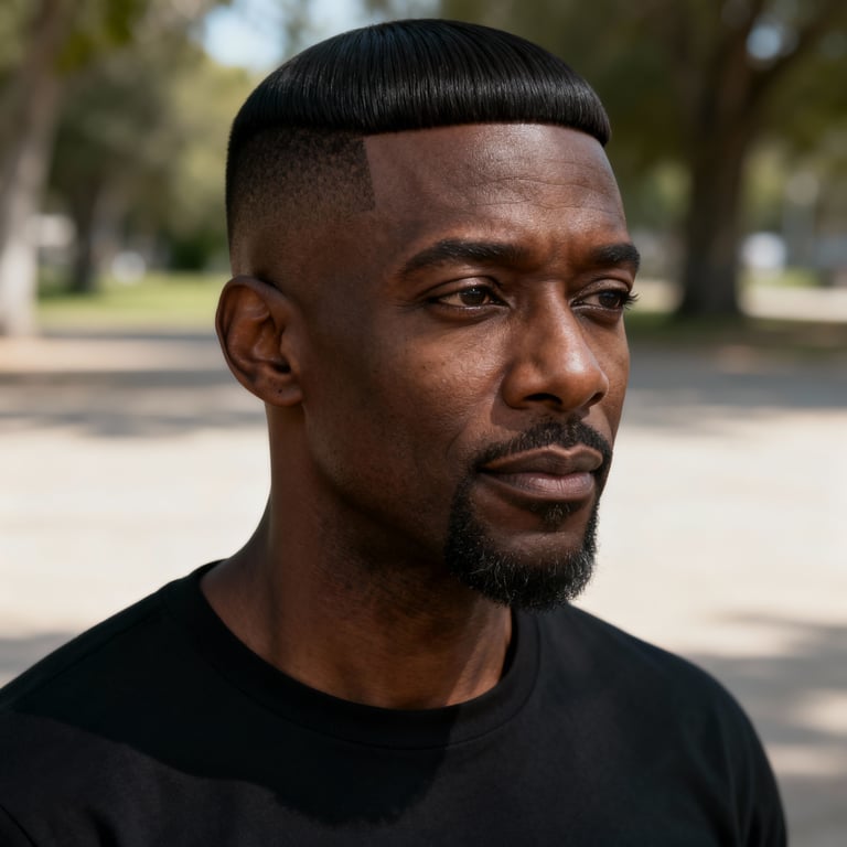 bixie haircut on straight hair, low version.