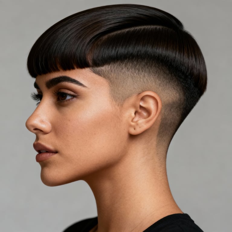 middle part undercut on straight hair, mid version.