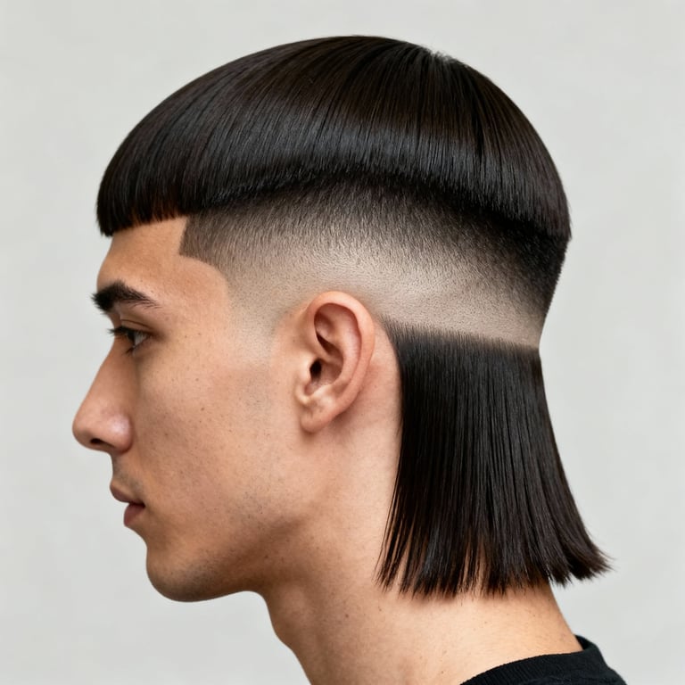 Skin Burst Fade Mullet