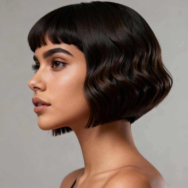 u cut hair on straight hair, low version.