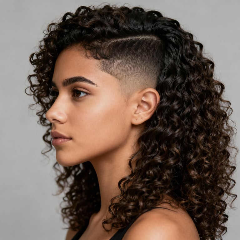 curly hair products on curly hair, low version.