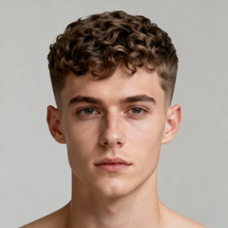 Short Curly Hair style example