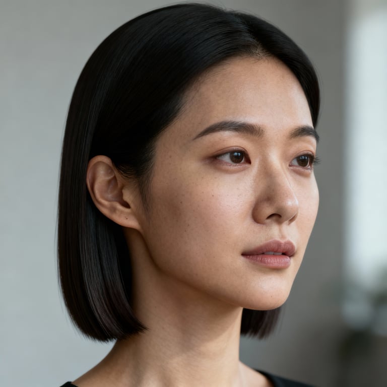 low taper straight hair on straight hair, low version.