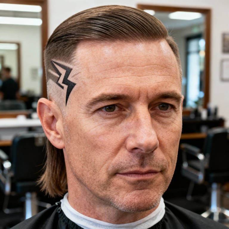 Low Burst Fade Mullet