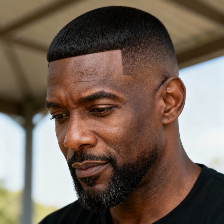 taper on straight hair, low version.