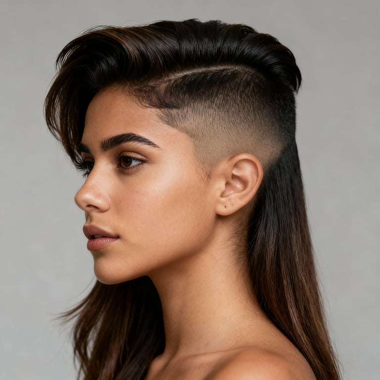 quiff hairstyle on straight hair, low version.