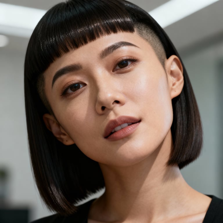 magic mixie on straight hair, low version.