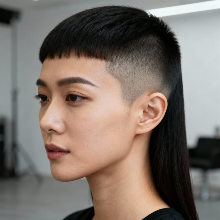 low fade on straight hair, low version.