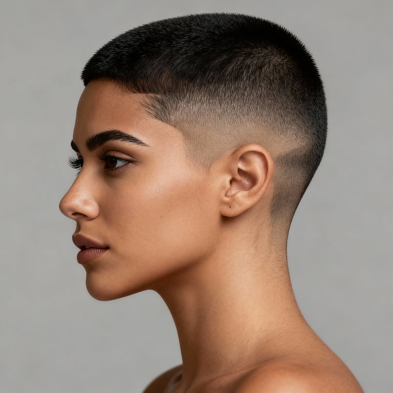 high and tight haircut on straight hair, high version.