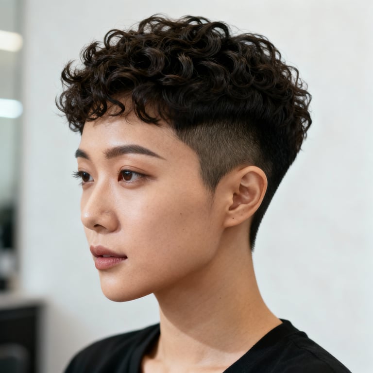 curly hair men on curly hair, low version.