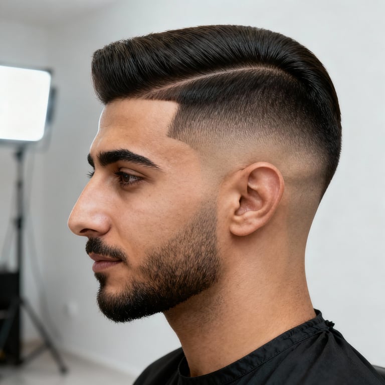 butterfly haircut on straight hair, low version.