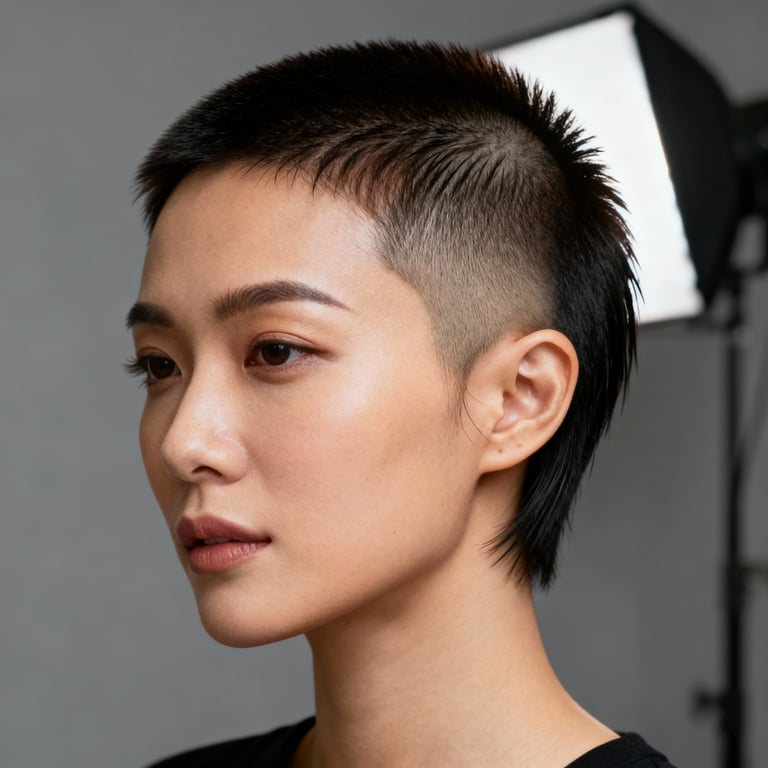 fade haircut on straight hair, low version.