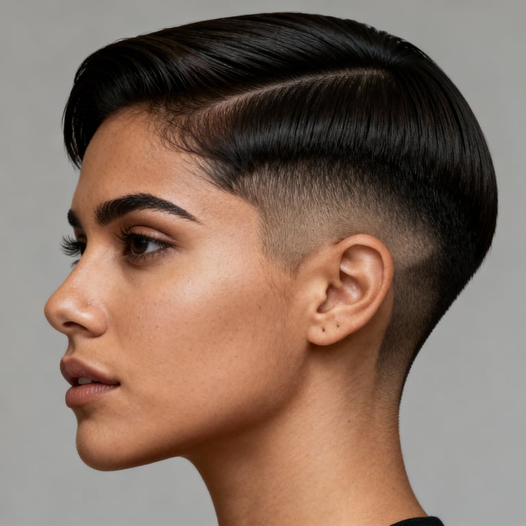 low fade comb over on straight hair, low version.