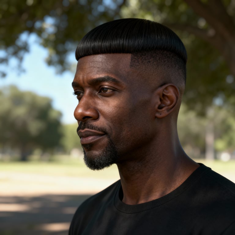 bixie on straight hair, low version.