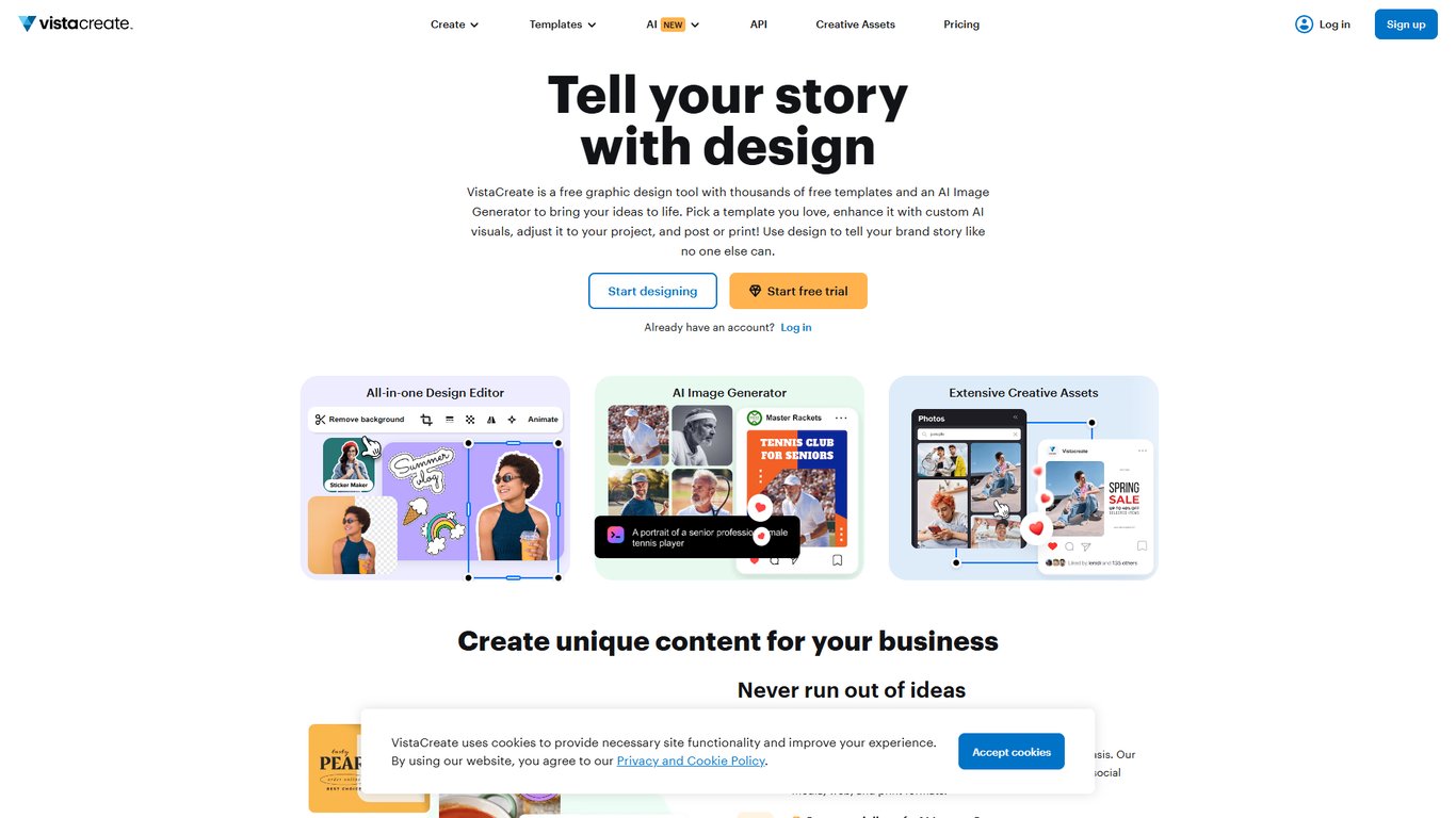 VistaCreate: Animation and Video Graphics