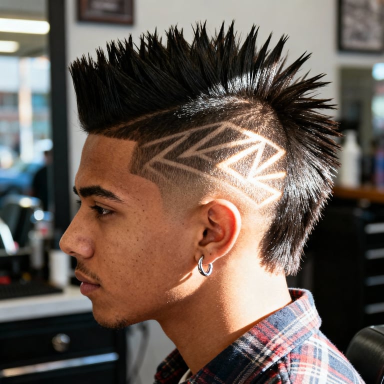 High Burst Fade Mullet
