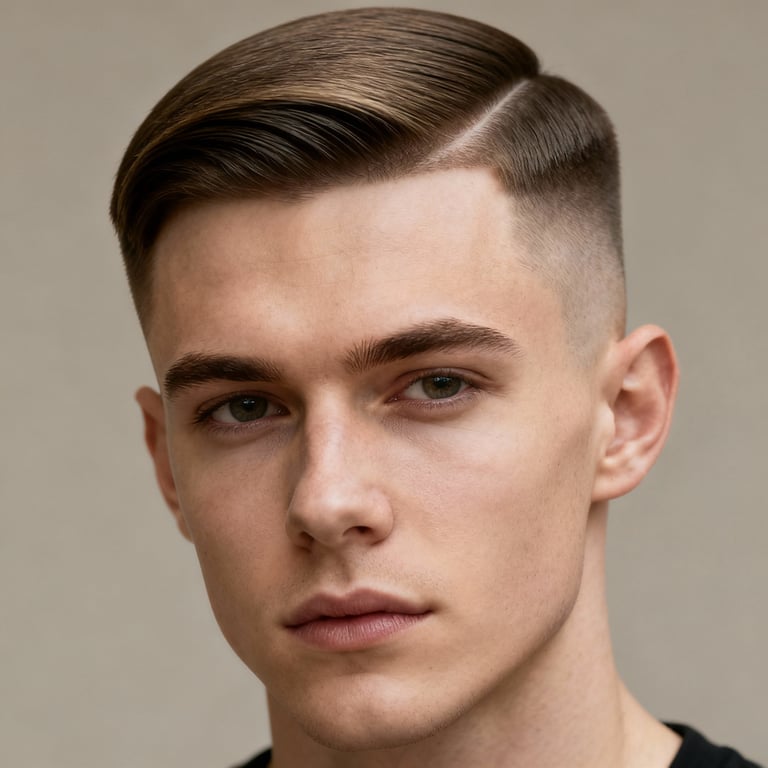 Middle Part Haircut style example