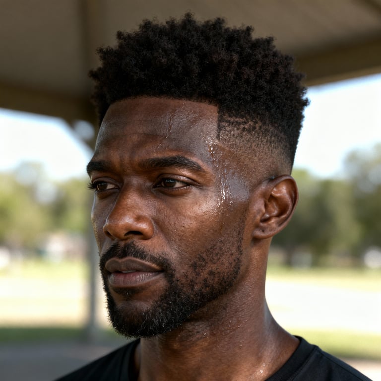 short natural hair afro hairstyles on straight hair, low version.