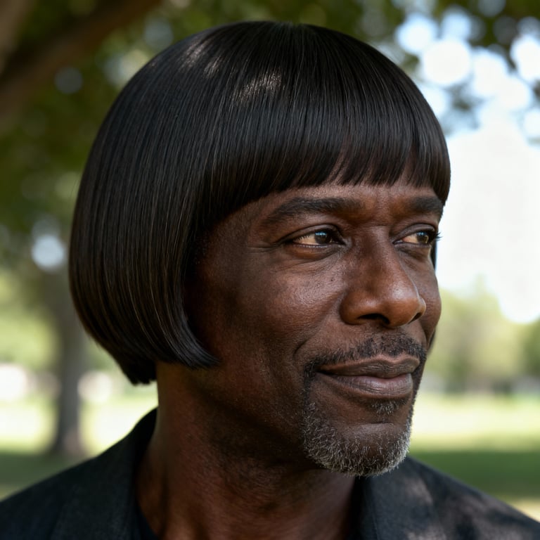 fine hair layered bob for thin hair on straight hair, low version.