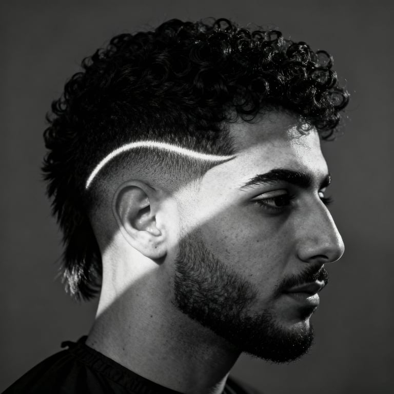 Skin Burst Fade Mullet Straight