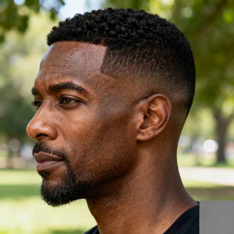 french crop mid fade on straight hair, mid version.