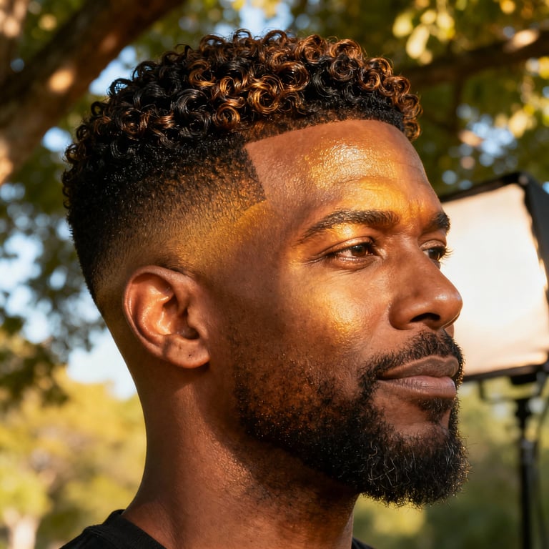 curly hair on curly hair, low version.