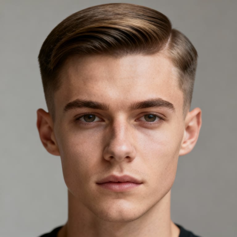 Middle Part Men style example