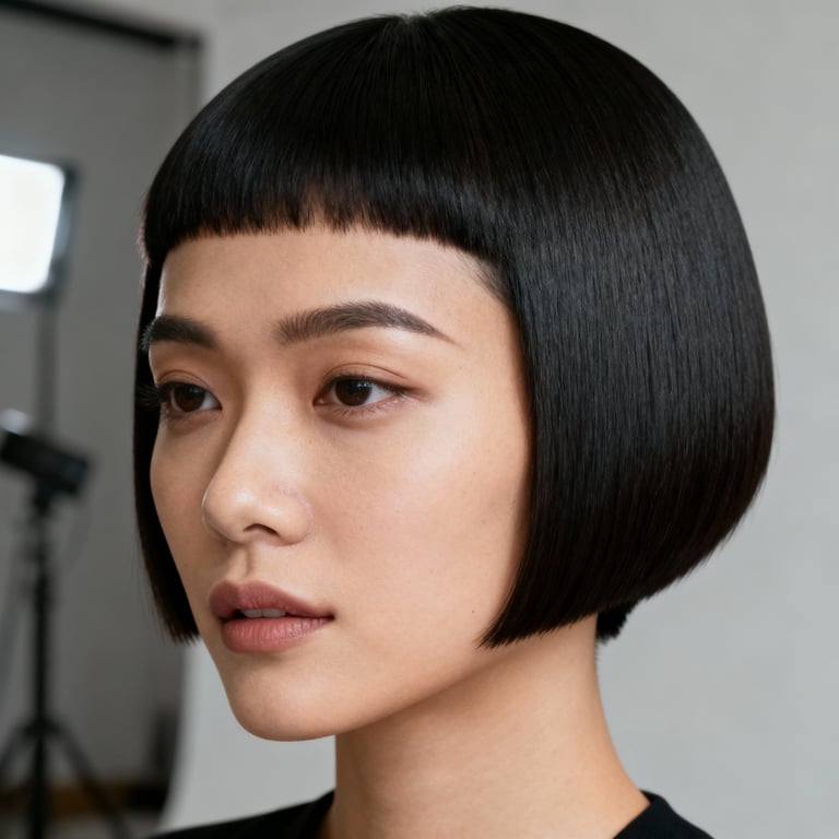 high and tight haircut on straight hair, high version.