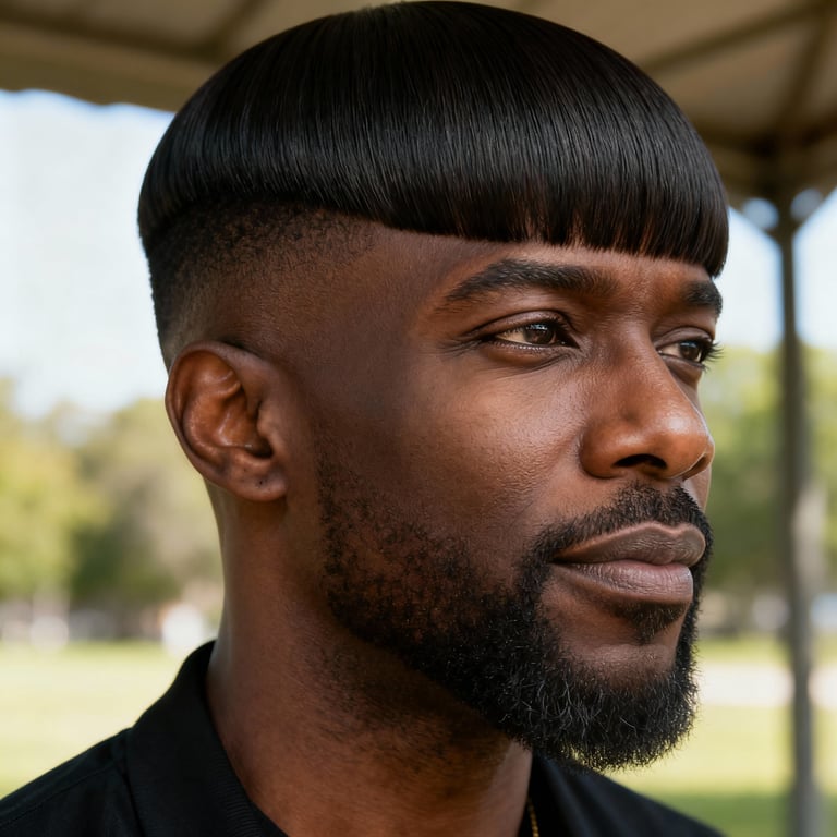 side bangs on straight hair, low version.