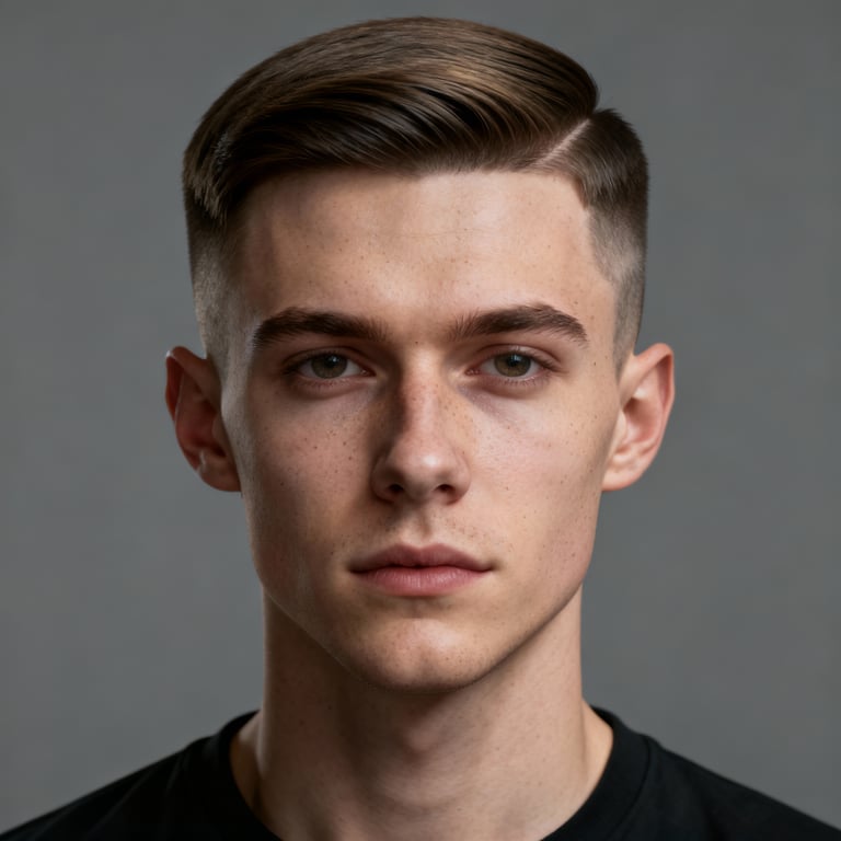 Middle Part Undercut style example