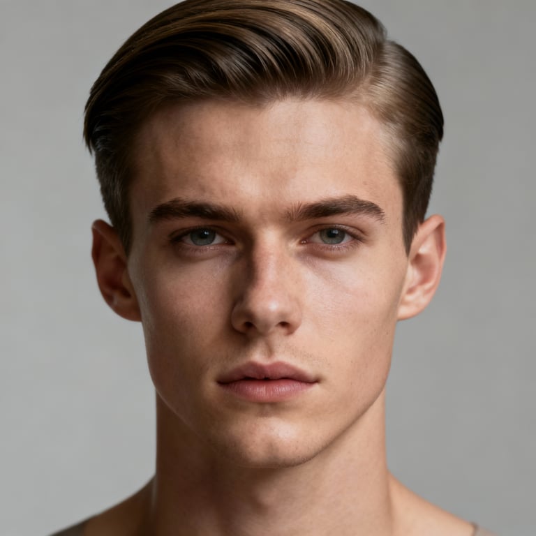 Slick Back Hair style example