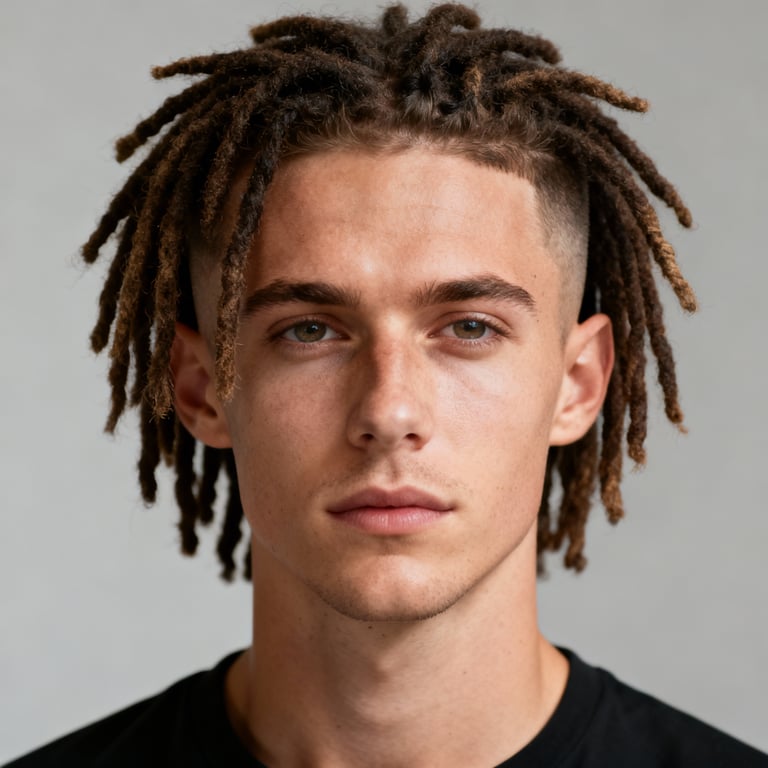 island twists on straight hair, low version.