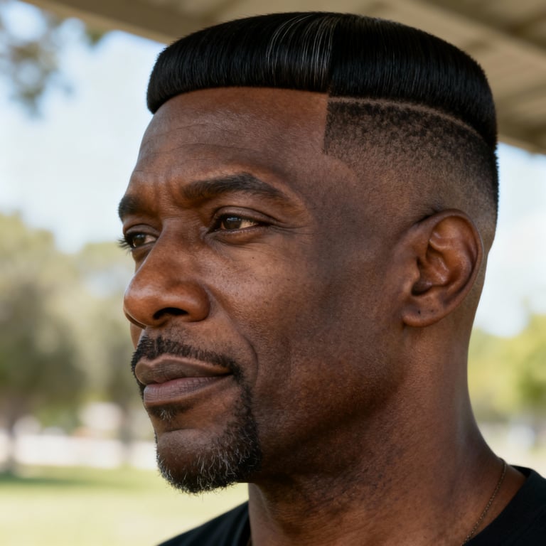 two block hairstyle on straight hair, low version.