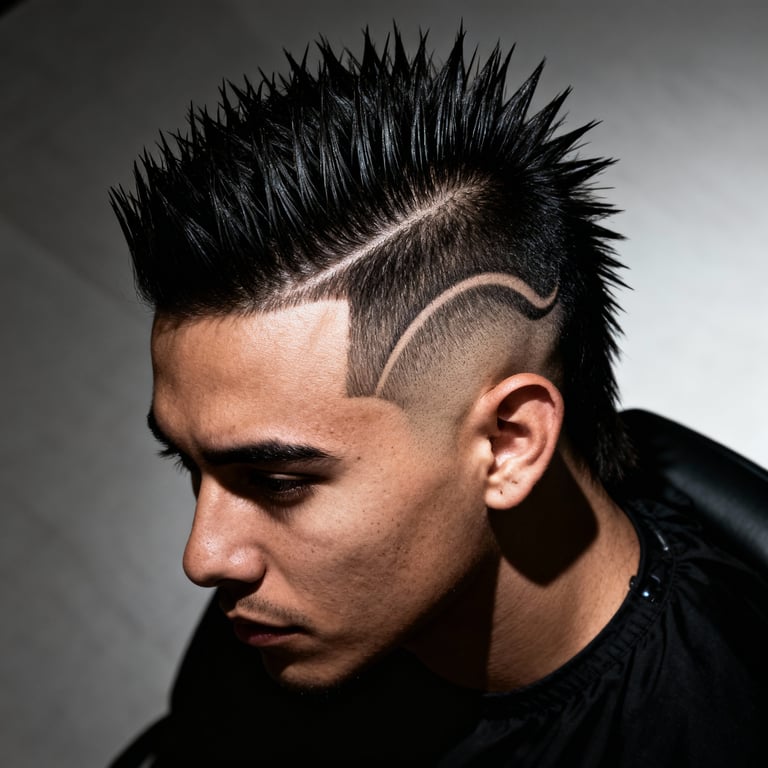 Skin Burst Fade Mullet Straight