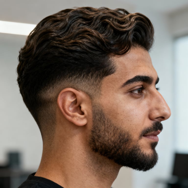 wavy hair on wavy hair, low version.